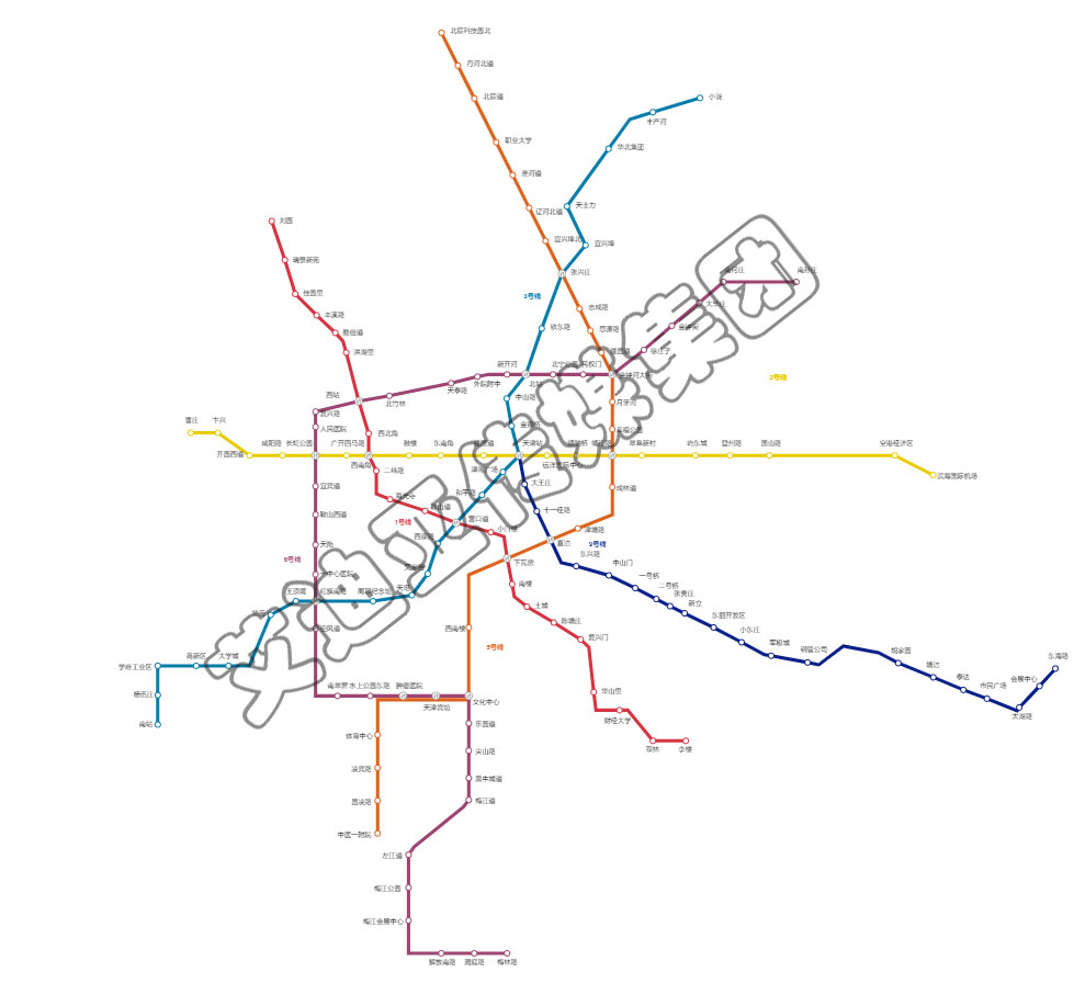 天津地铁广告线路图 天津地铁广告线路图